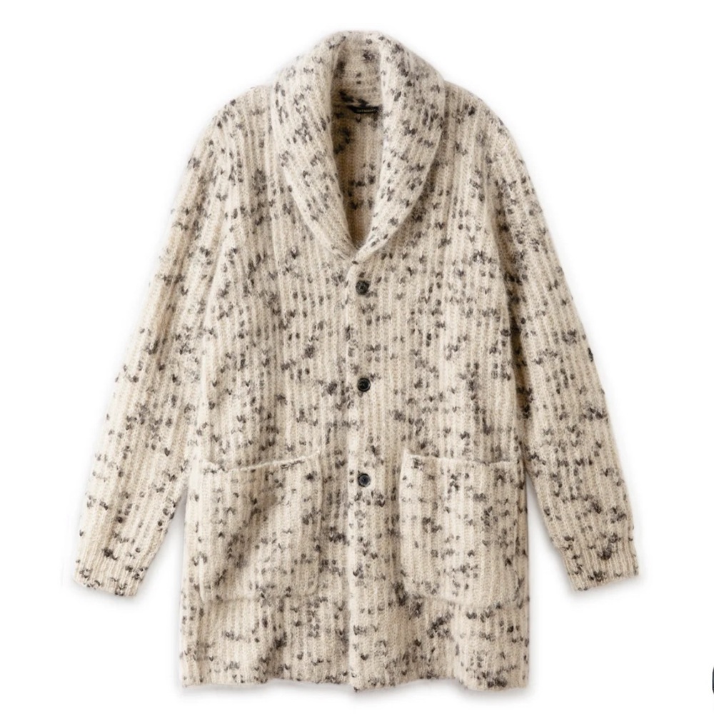 MOHAIR-BLEND SWEATER COAT